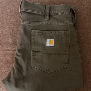 Carhartt Dark Olive Work Pants